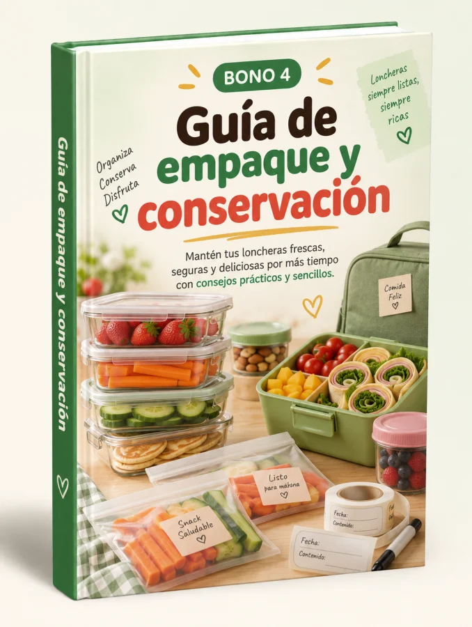 Mockup del bono Guía de empaque y conservación
